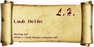 Laub Helén névjegykártya